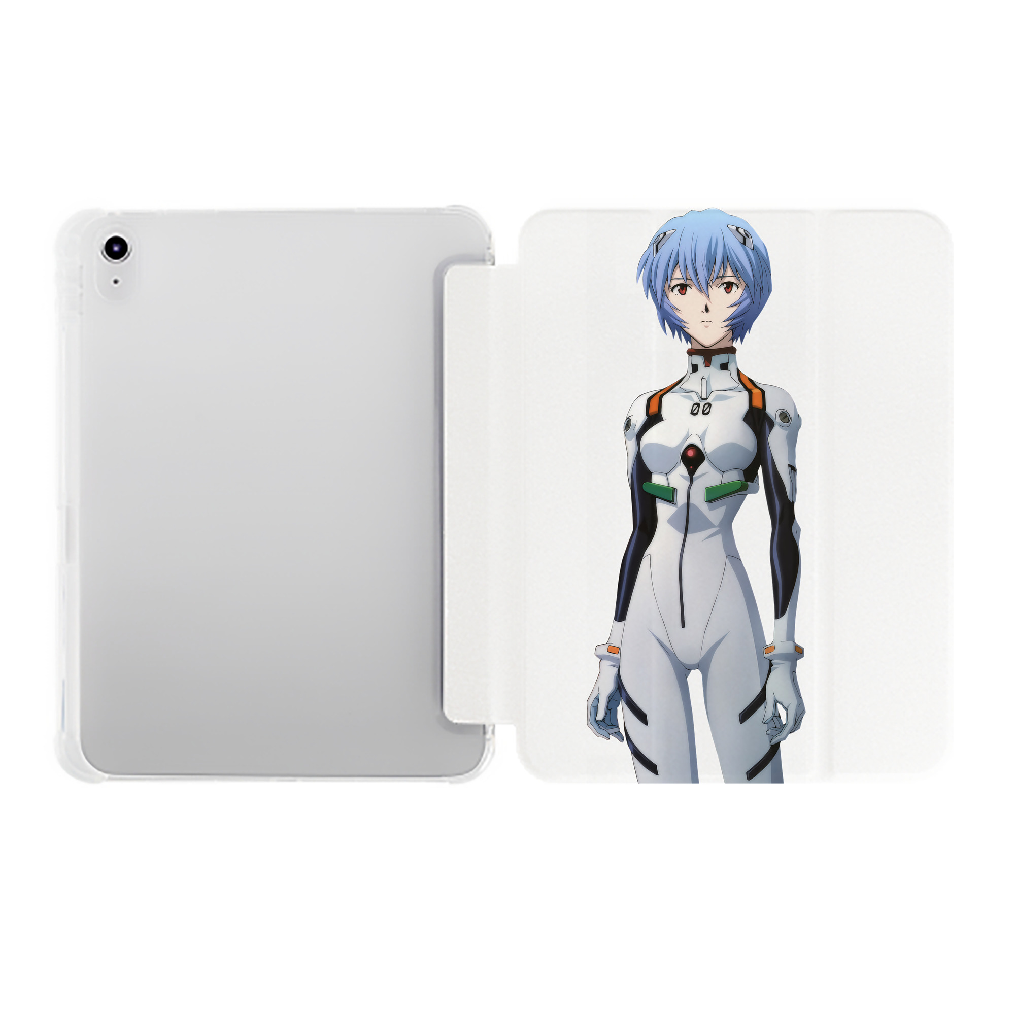 （画像用） EVA 新世紀エヴァンゲリオン IPad ケース ペン収納付き 三つ折りスタンド PUレザー×シリコン 対応機種9.5/10.5/10.9インチ